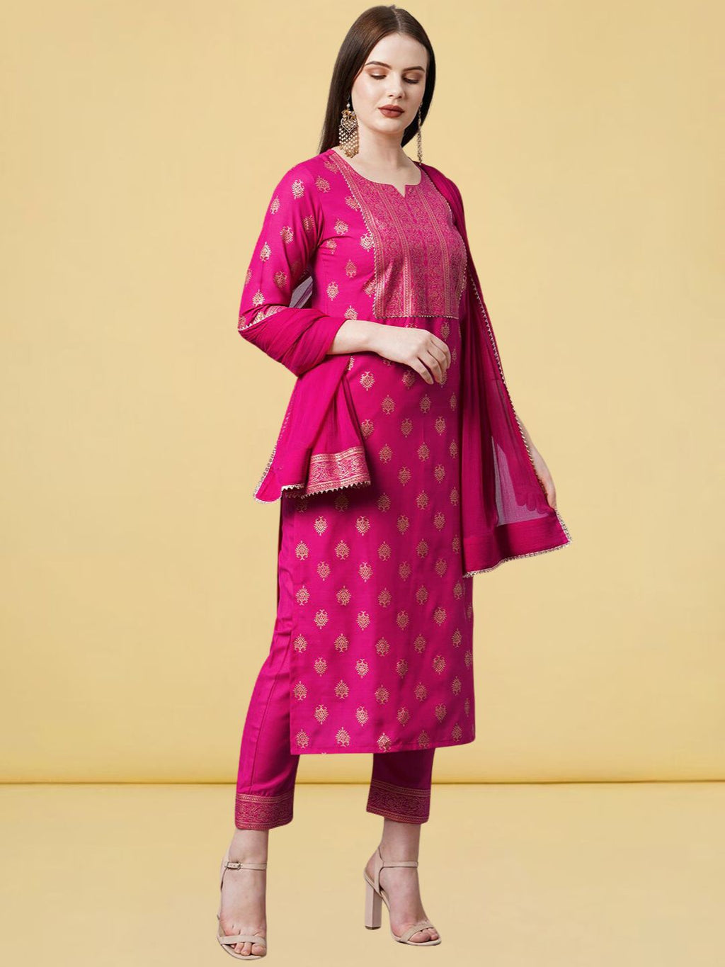 Elegant Printed Cotton Kurta Set for Women